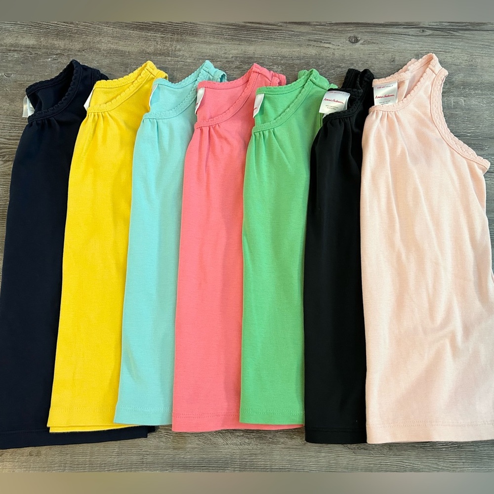 Hanna Andersson Pima Cotton Tank Bundle Size 6-7